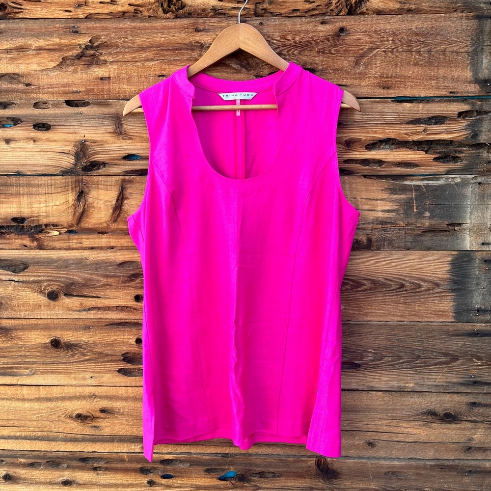 TRINA TURK | Bright Pink Blouse 12